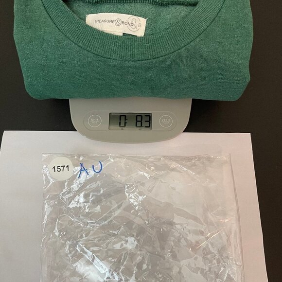 New Treasure & Bond Shrunken Magical Ombre Sweatshirt Size XS Women Green - Picture 9 of 10